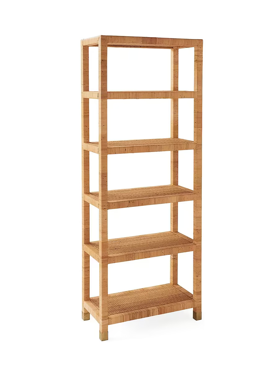 Balboa Rattan Bookshelf | Serena and Lily