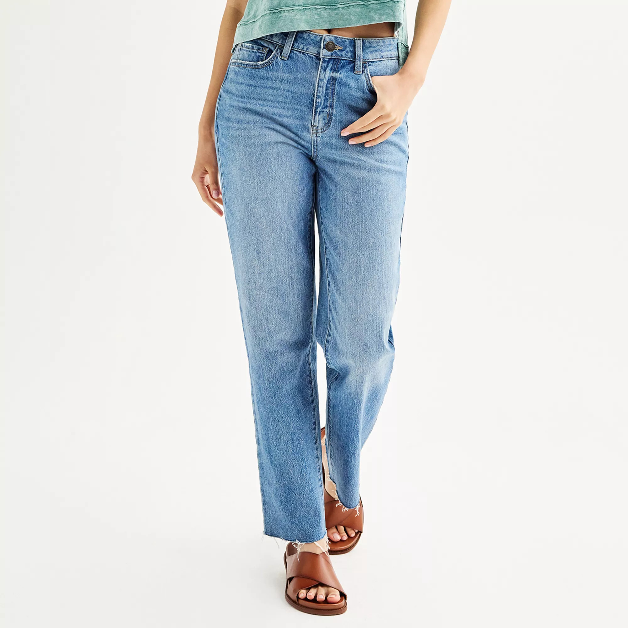 Juniors' SO® High-Rise '90s Straight Jeans | Kohl's