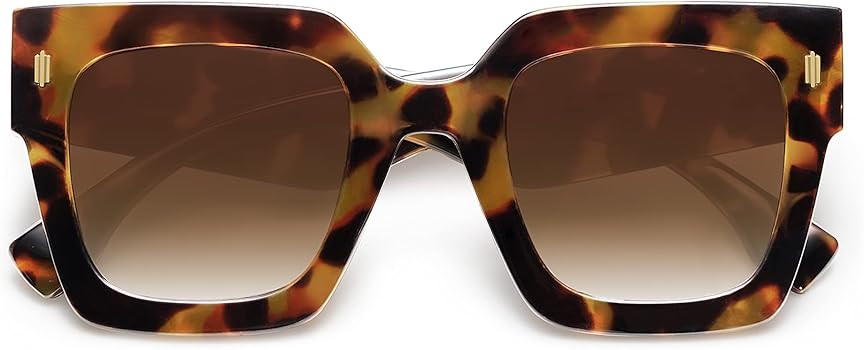 SOJOS Vintage Oversized Square Sunglasses for Women,Retro Womens Luxury Big Large Sun Glasses UV4... | Amazon (US)