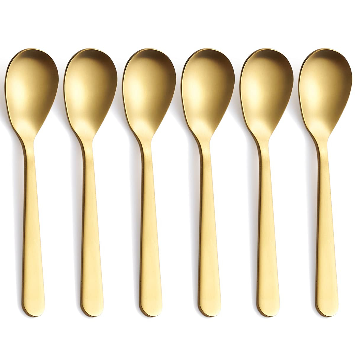 Matte Gold Demitasse Espresso Spoons, Stainless Steel Satin Finish Coffee Spoons, Mini Teaspoons,... | Amazon (US)