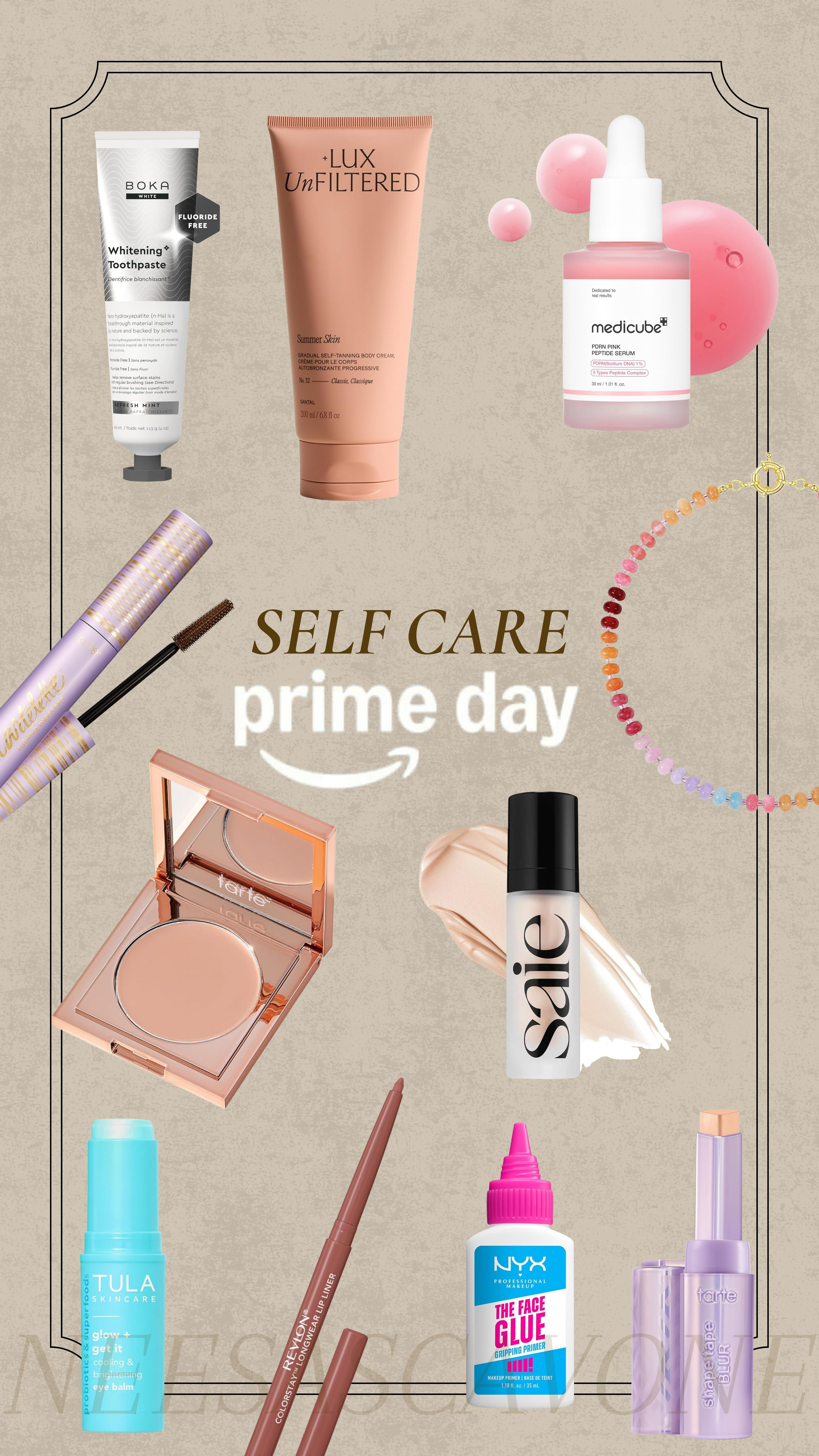 Prime Day self-care deals are HERE ✨🛍️ These are the beauty, skincare, and wellness products I actually use and love—from glowing skin essentials and makeup favorites to self-tanning, oral care, and everyday confidence boosters. If you're shopping Amazon Prime Day, don't miss these must-have finds before they sell out!

Shop all my Prime Day beauty favorites through my LTK! ✨

#LTKSaleAlert #LTKBeauty #AmazonPrimeDay #PrimeDayDeals #BeautyDeals #SkincareFavorites #SelfCareEssentials #AmazonFinds #BeautyMustHaves #SkincareRoutine #MakeupFavorites #GlowUp #TarteCosmetics #Medicube #Boka #TulaSkincare #NYXCosmetics #SelfCareProducts #AmazonBeautyFinds #LTKCreator #BeautyInfluencer #SummerBeauty #PrimeDayBeauty #AffordableBeauty #ViralBeautyFinds 

 #LTKselfcare #LTKSaleAlert #LTKBeauty