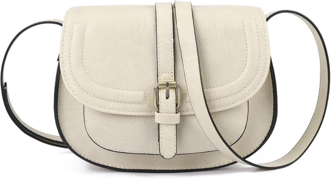 AFKOMST Crossbody Bags for Women,Small Saddle Purse and Boho Cross Body Handbags,Vegan Leather | Amazon (US)