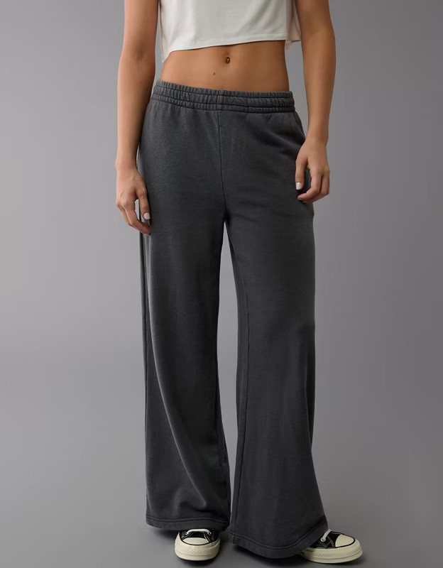 AE Knit Baggy Wide-Leg Sweatpant | American Eagle Outfitters (US & CA)