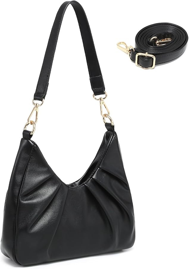 Dasein Ruched Hobo Handbag for Women Retro Shoulder Purse Crossbody Bag with 2 Removable Straps | Amazon (US)