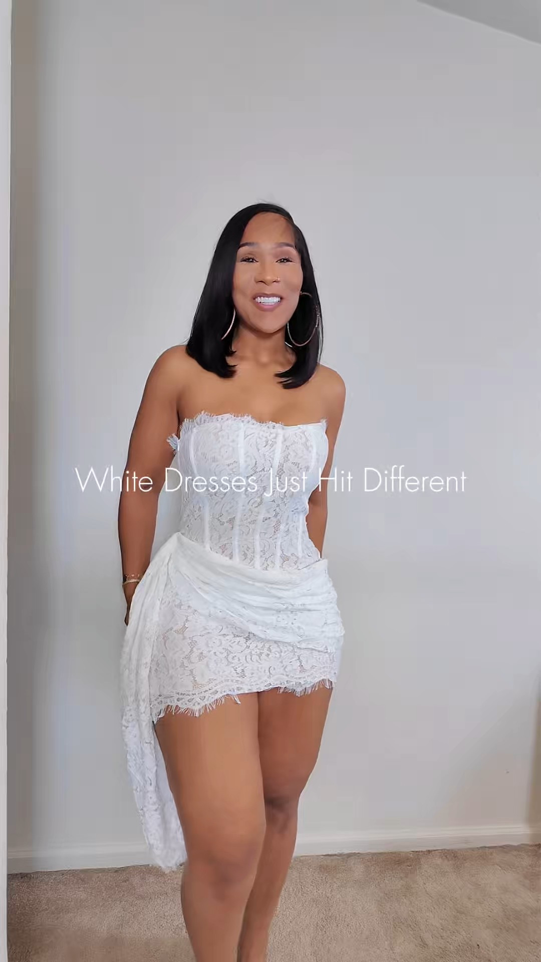 I really love a good white dress and this one does it for me 

I’m 5’7, 175 lbs | Medium