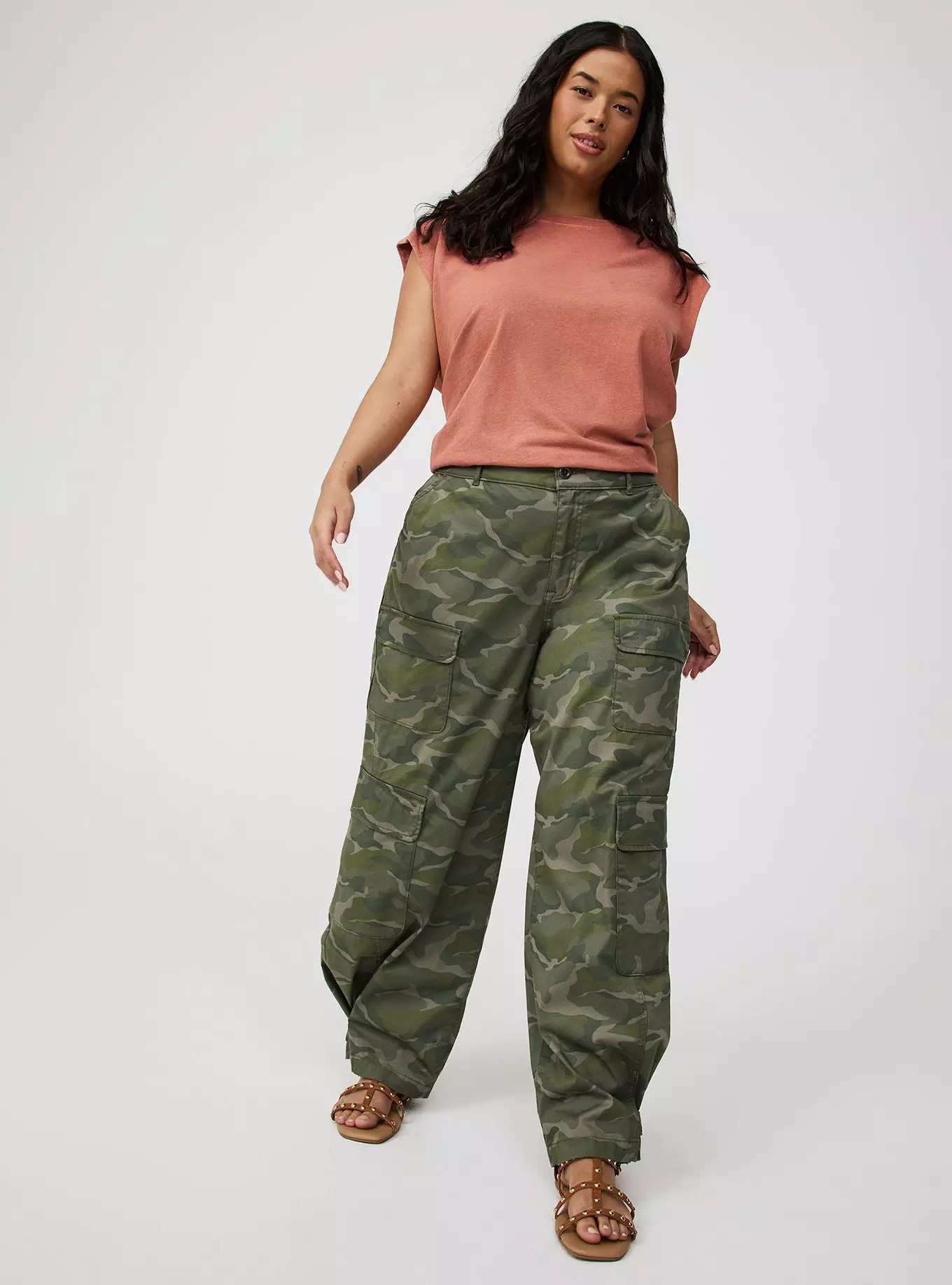 High-Rise Baggy Cargo Wide Leg Pant | Torrid (US & Canada)