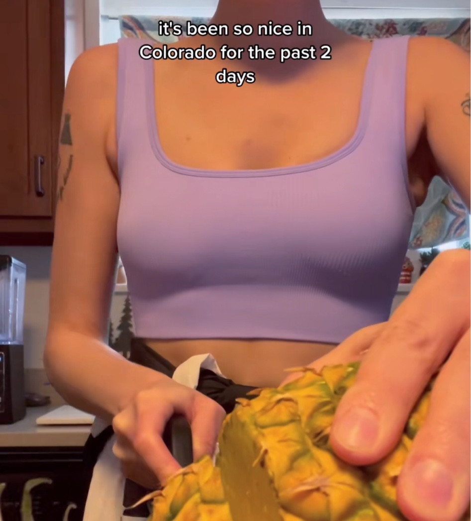 purple ribbed bralette! actually part of a cute set 
wearing a size Small 

#LTKGiftGuide #LTKfit #LTKtravel