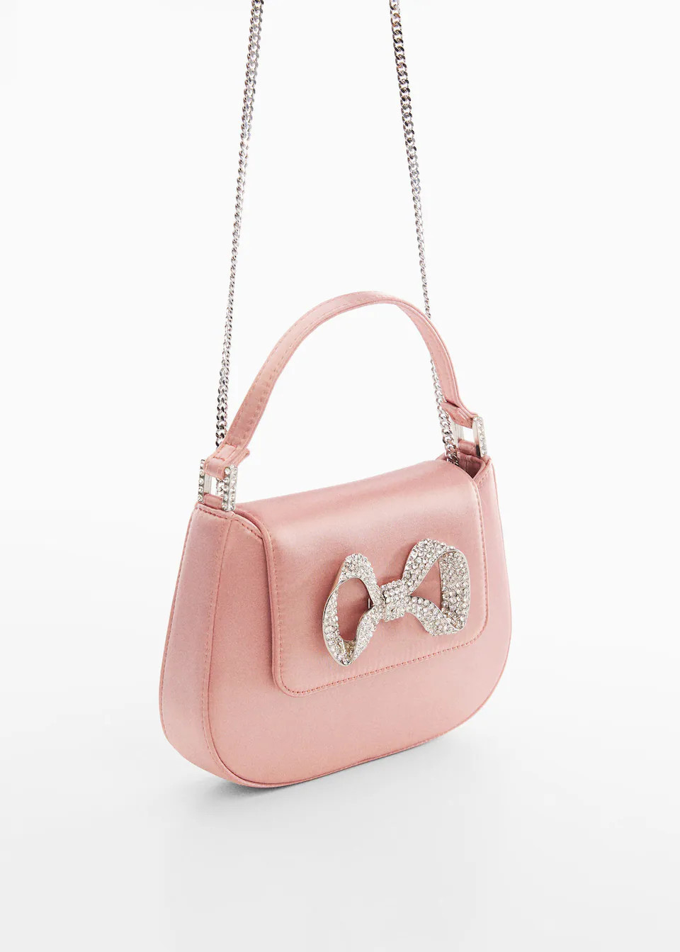 Rhinestone bag with flap and bow -  Women | Mango United Kingdom | MANGO (UK)