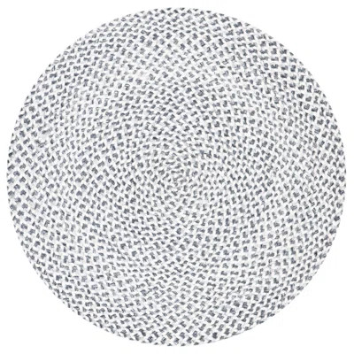 Round Waltrip Abstract Handmade Flatweave Silver/Gray Area Rug Highland Dunes Rug Size: Round 6' | Wayfair North America