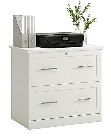 Realspace® 19"D Lateral 2-Drawer File Cabinet, White | Office Depot and OfficeMax 