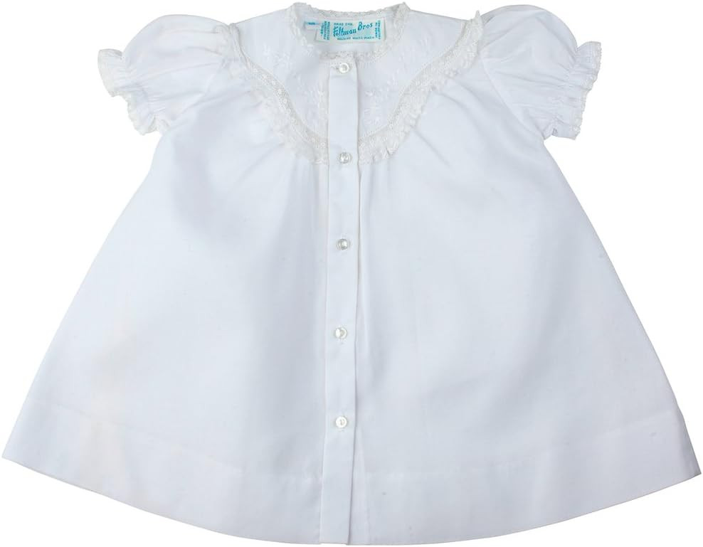 Feltman Brothers Girls White Daygown with Lace | Amazon (US)