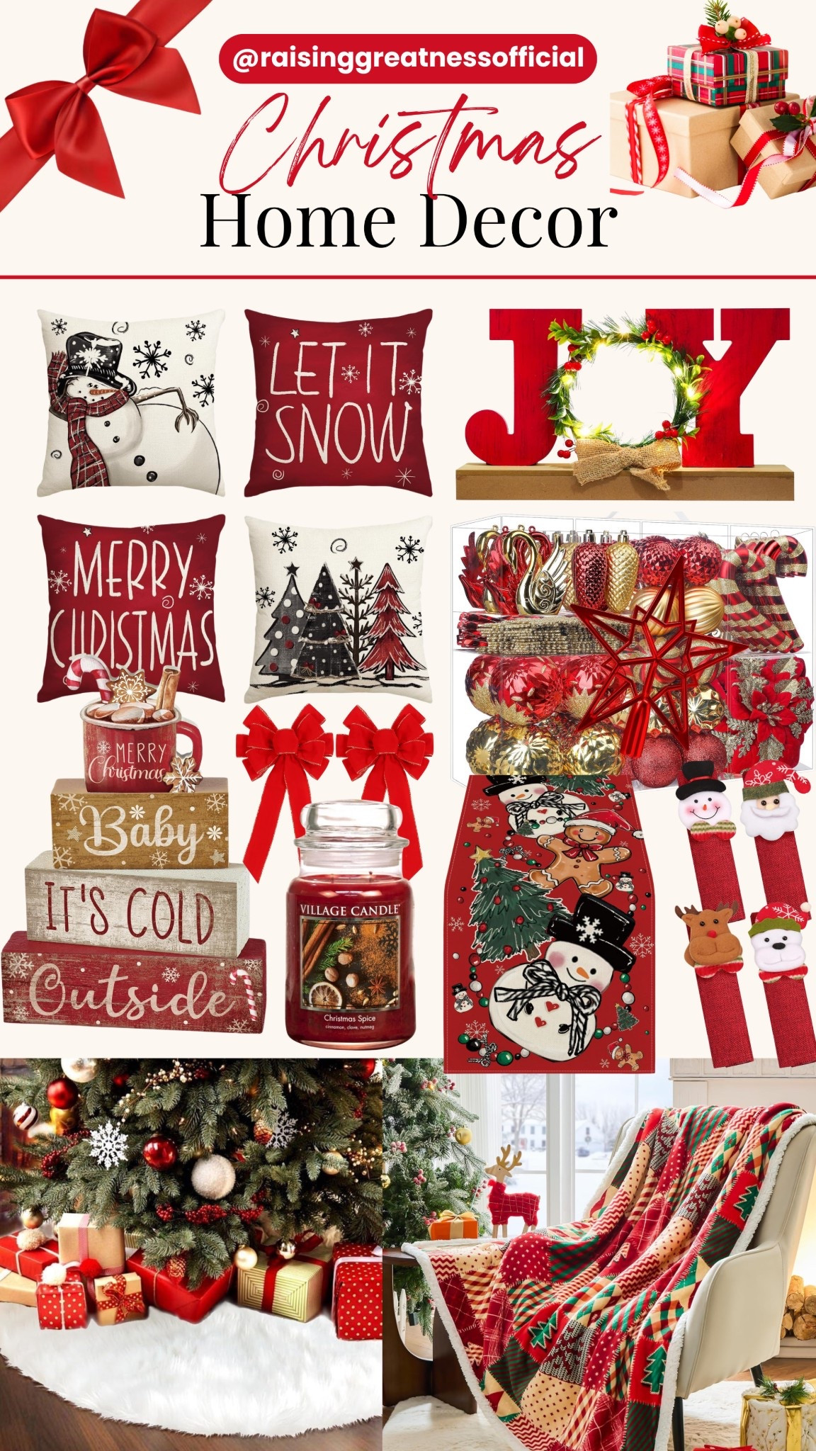 Bring the magic of the holidays into your home with these cozy and festive Christmas Home Décor ideas! 🎄✨ 

Whether you're decorating your living room, adding charm to your kitchen, or creating the perfect Christmas tree setup, these pieces add warmth, joy, and timeless holiday style. Perfect for farmhouse Christmas décor, cozy holiday vibes, and festive home styling inspiration!

Save this pin for Christmas decorating ideas, gift inspiration, and holiday home styling! 🎁✨

#ChristmasDecor #HolidayHomeDecor #CozyChristmas #ChristmasInspiration #FestiveHome #FarmhouseChristmas #HolidayDecorIdeas #ChristmasHomeStyling #WinterDecor #HolidayVibes

#LTKSeasonal #LTKHoliday #LTKGiftGuide