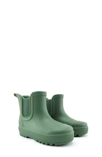BEARPAW Kids' Shortie Rain Boot with Faux Fur Lining in Hunter Green W/Faux Fur at Nordstrom Rack, Size 1 M | Nordstrom Rack