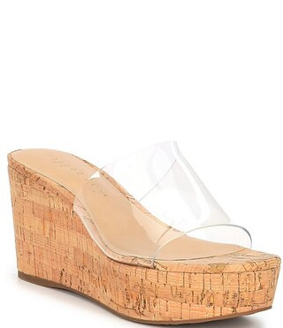 Copper Key Seaside Clear Vinyl Platform Cork Wedge Sandals | Dillard's | Dillard's