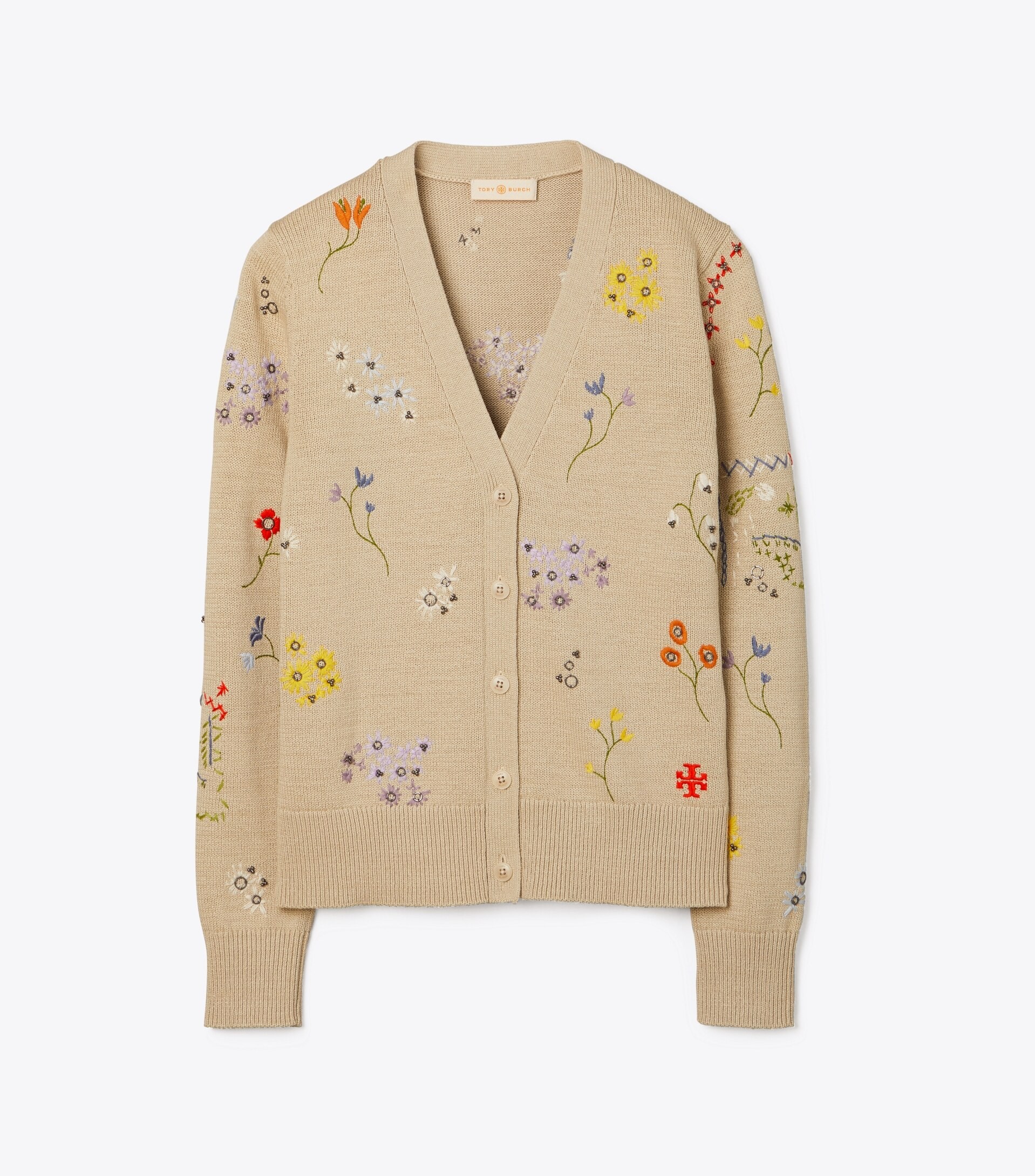 Floral Embroidered Simone Cardigan | Tory Burch (US)