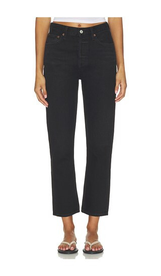 AGOLDE Riley Crop in Black. - size 25 | Revolve Clothing (Global)