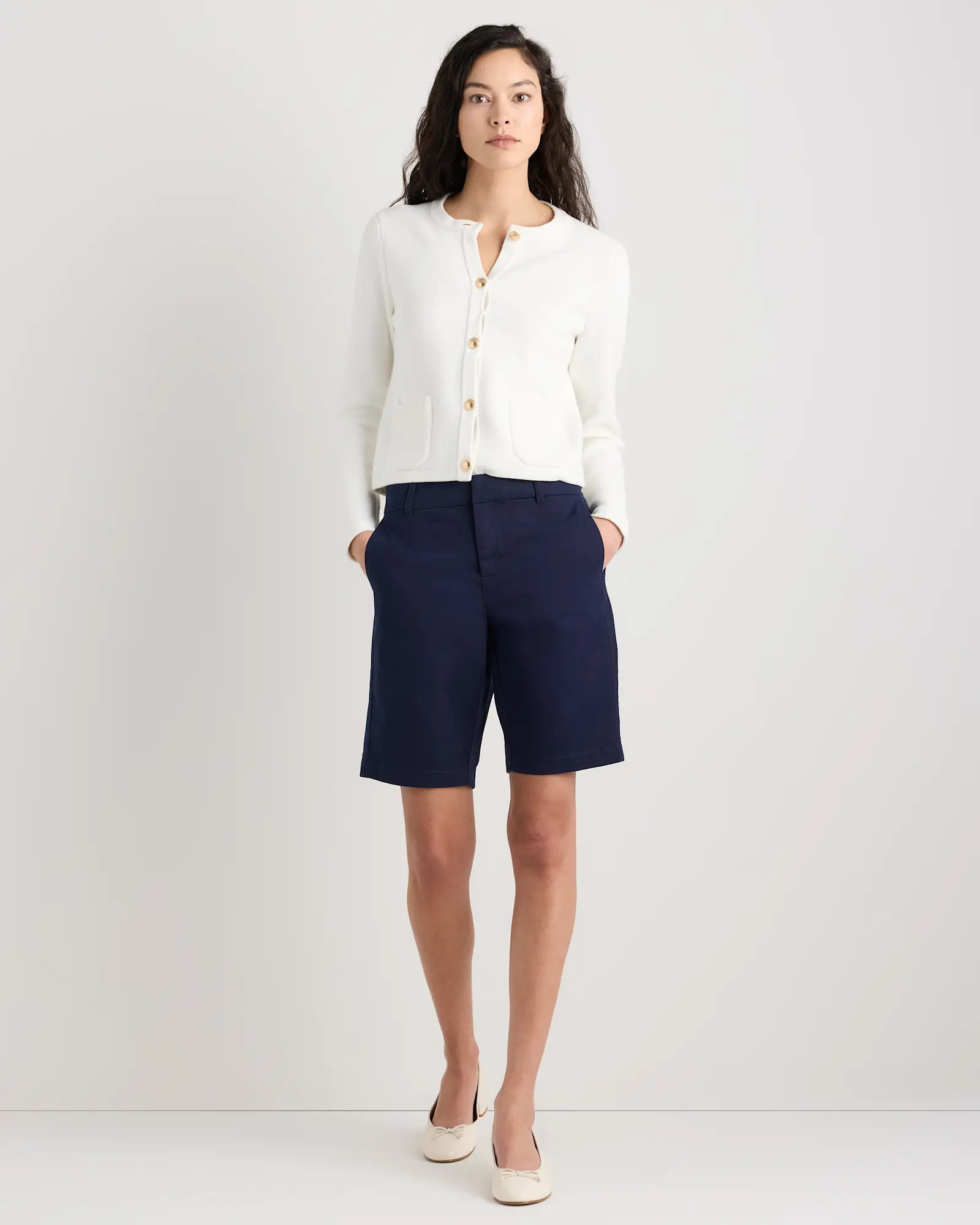 Organic Stretch Cotton Chino Bermuda Shorts | Quince