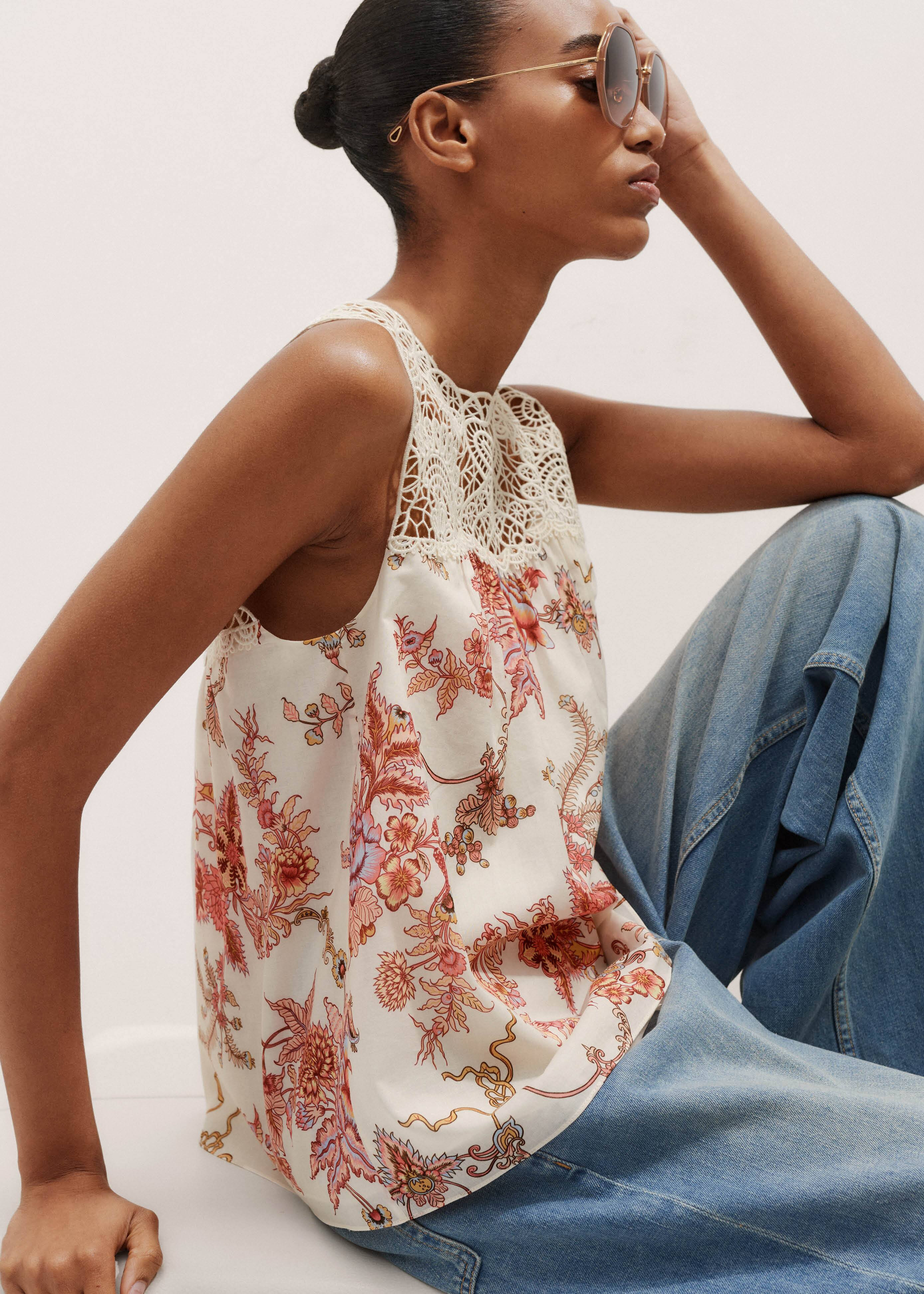 Cotton Wild Bloom Print Swing Top Cotton Voile | ME+EM Global (Excluding US)