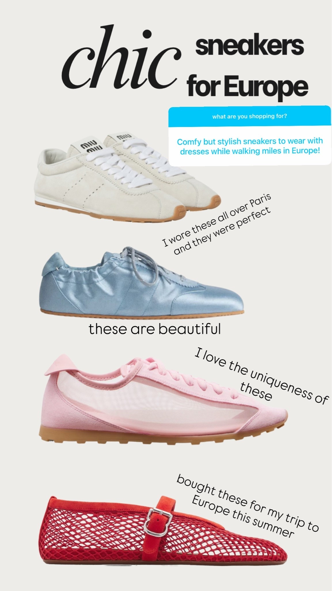 Chic walking shoes for Europe ￼

#LTKTravel #LTKSeasonal #LTKootd