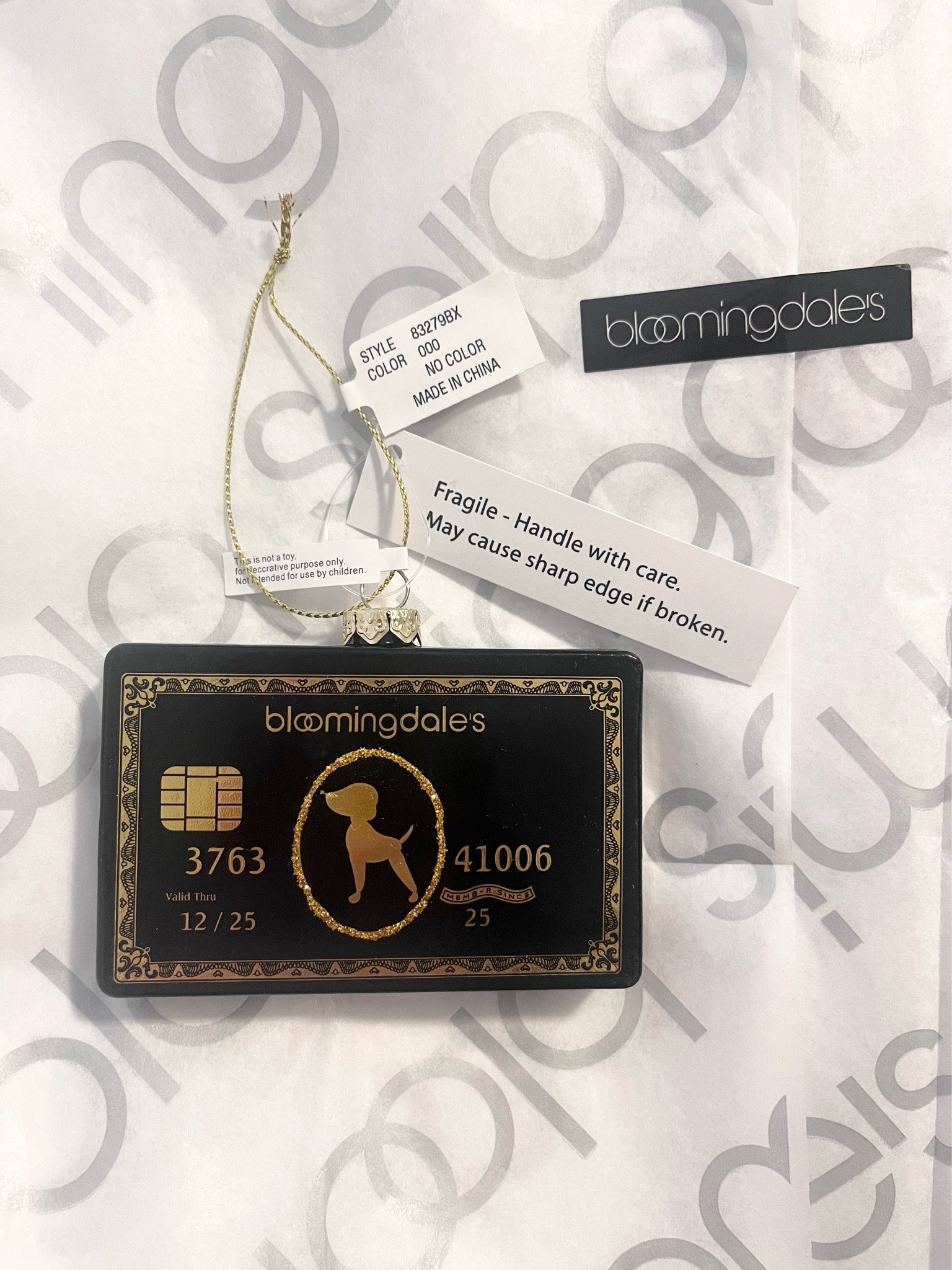My first ornament this year! It’s even cuter in person! 
🖤
Bloomingdale’s credit card ornament ✨

#LTKGiftGuide #LTKhome #LTKHoliday