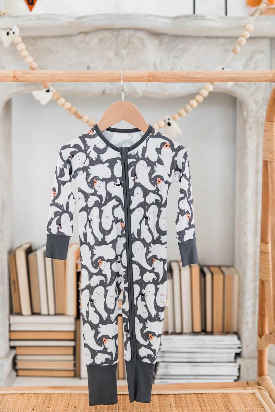 Ghost Zippered Romper | Halloween Loungewear for Baby + Kids | Ollie's Day