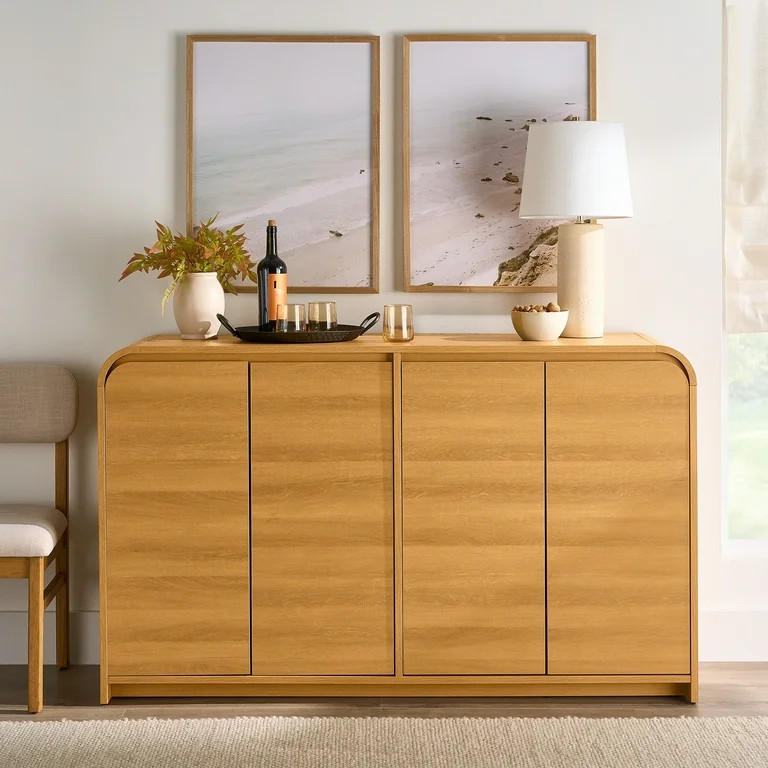 Better Homes & Gardens Juliet Sideboard, Light Honey Finish | Walmart (US)