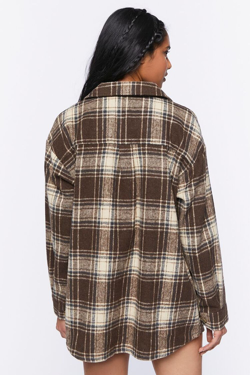 Plaid Button-Front Shacket | Forever 21 (US)