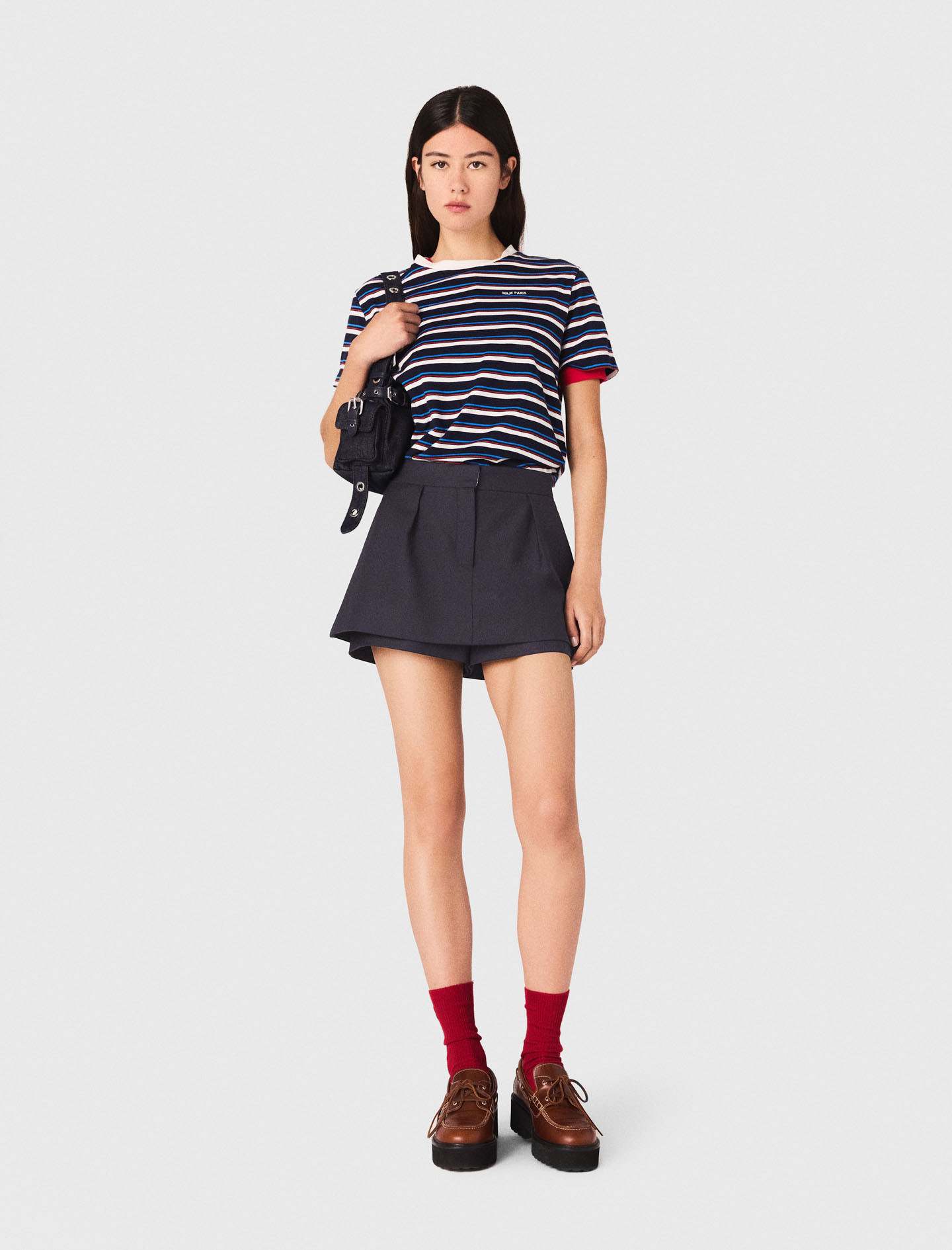 Skort Blue for Women | Maje | Maje US