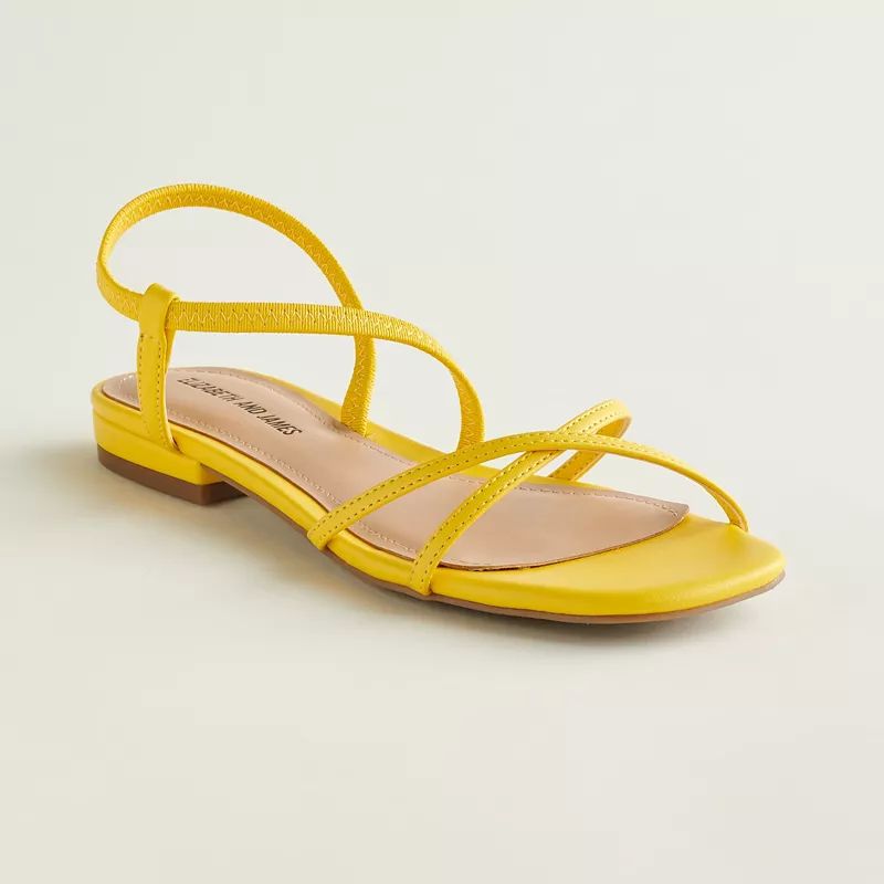 Elizabeth & James Coneflower Women's Strappy Sandals, Size: 10, Yellow | Kohl's