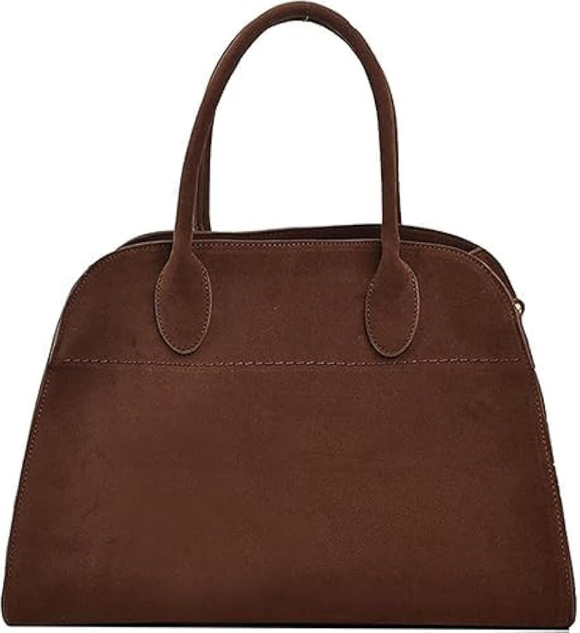 Women's Suede Tote Bag, Large Capacity Fall Shoulder Bag with Adjustable Strap, Casual Soft Work ... | Amazon (US)