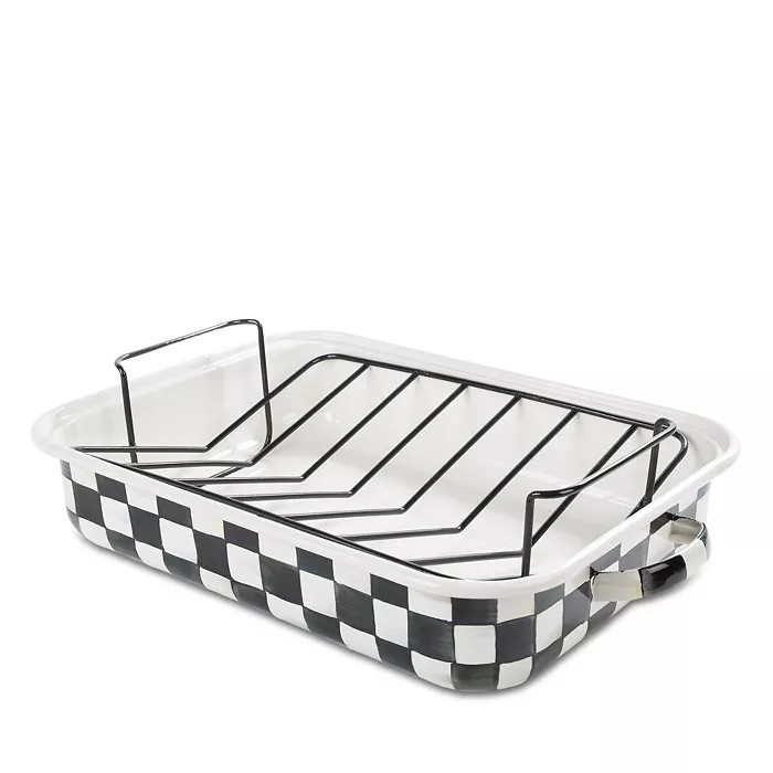 Courtly Check® Enamel Roasting Pan with Rack | Bloomingdale's (US)