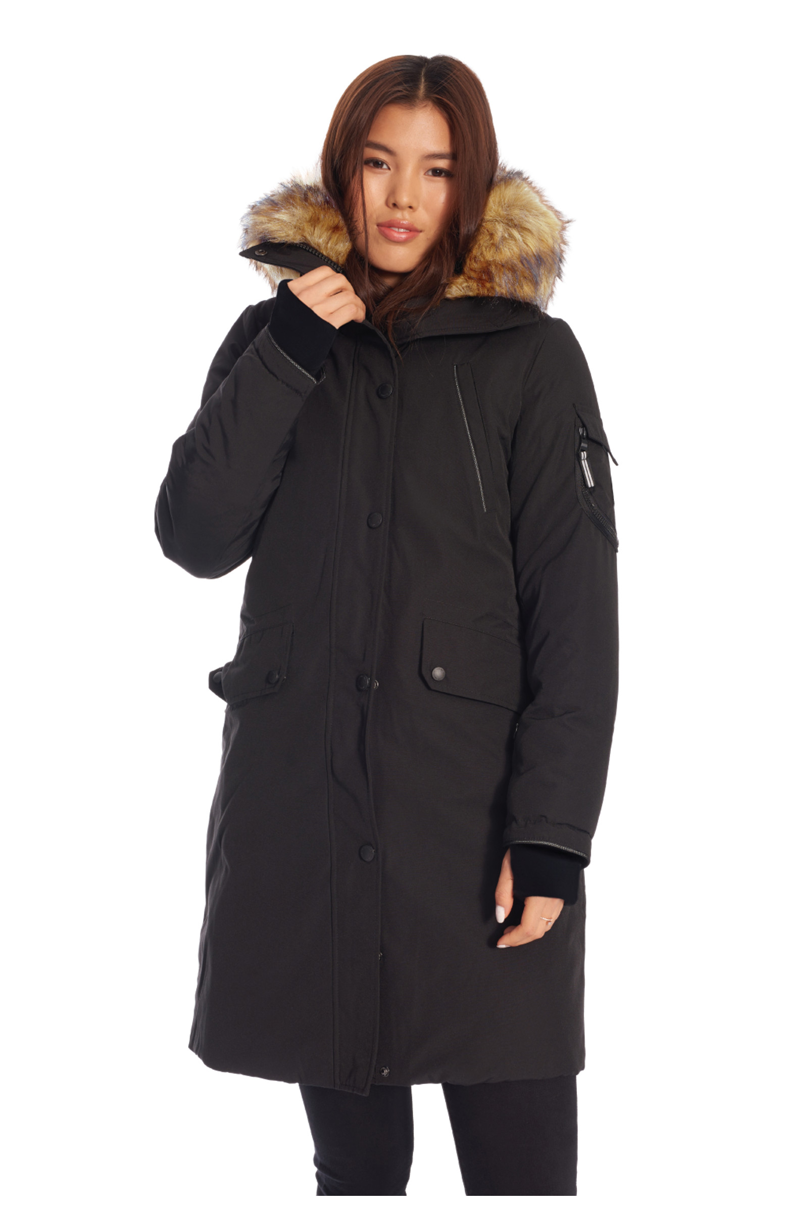 LAURENTIAN - Vegan Down Long Parka Winter with Faux Fur Hood | Nordstrom