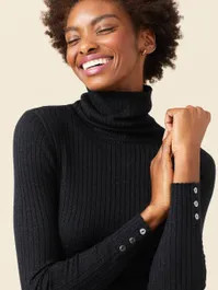 Arlette Metallic Turtleneck | J.McLaughlin