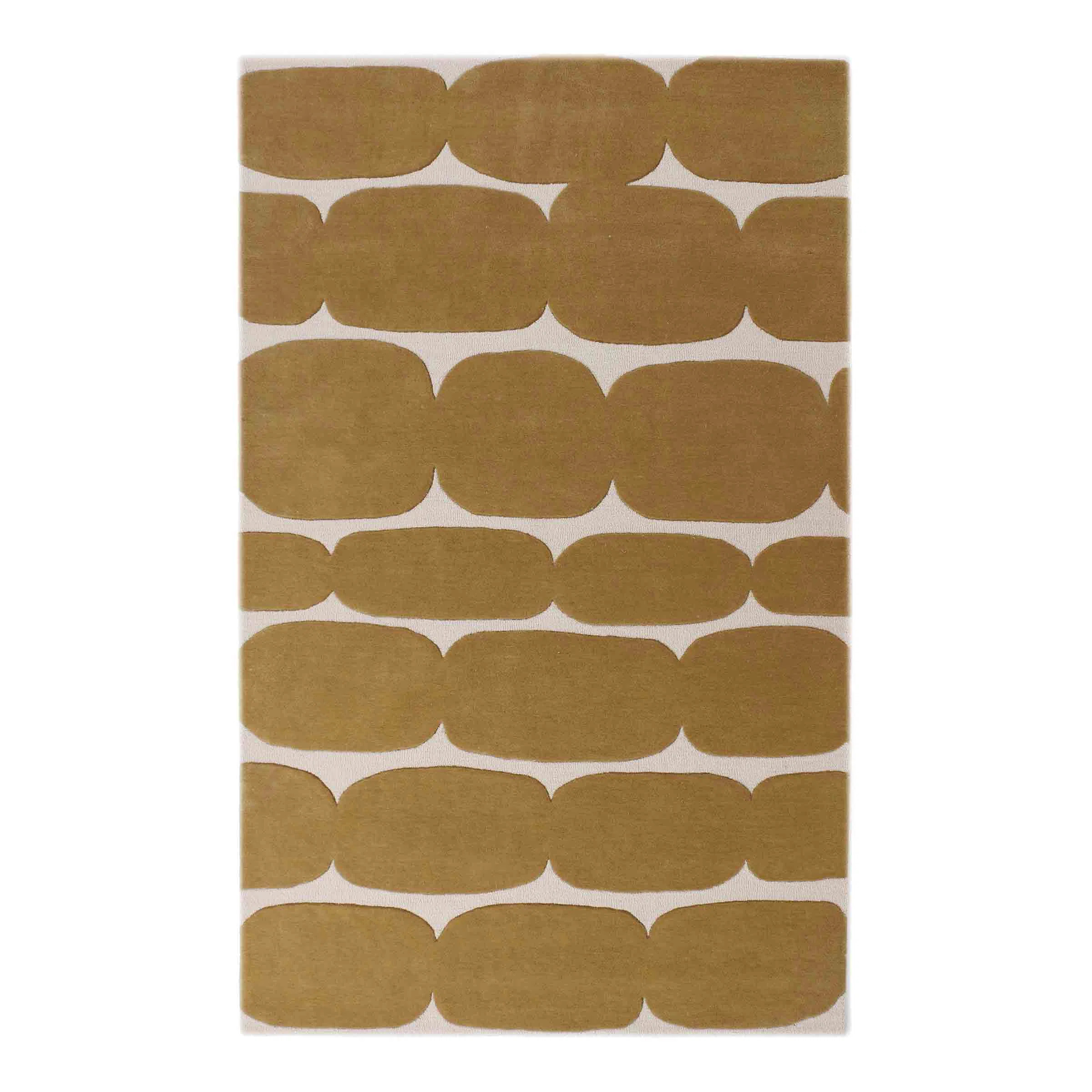 Brick Road Handmade Tufted  Wool/Cotton Mustard Yellow/Ivory Area Rug | AllModern