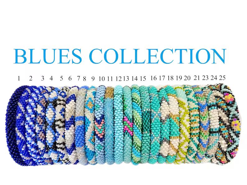Seed Bead Bangle | Stacking Bracelet | Beaded Crochet Bracelet | Rolled Bracelet For Women | Colo... | Etsy (US)