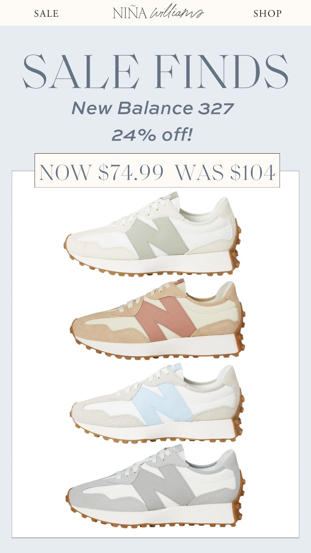 New Balance Classics 327 Sneakers on sale! 24% off! Casual sneakers - moms sportswear- travel must haves

#LTKFindsUnder100 #LTKActive #LTKSaleAlert