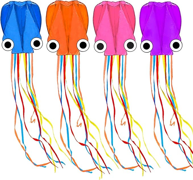 Octopus Kites for Kids & Adults Easy to Fly, 24”x 158” Large Soft Kite Kit for Boys and Girls... | Amazon (US)