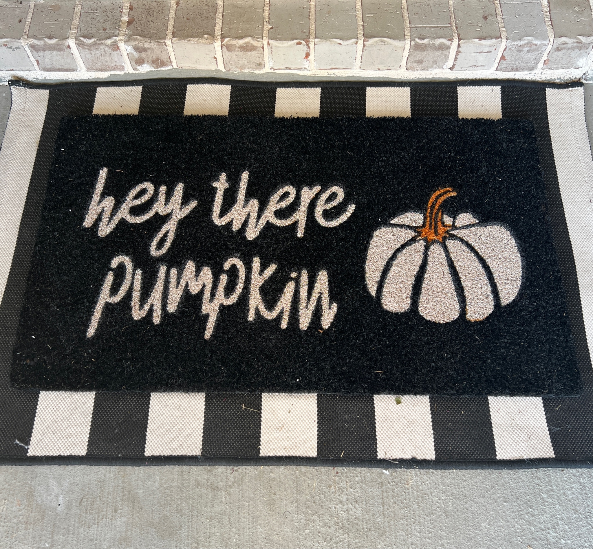 Back in stock! I’ve paired the Hey There Pumpkin mat with Target’s reversible rug.   #welcomemat #frontdoor #halloweendecor 

#LTKunder50 #LTKHalloween #LTKhome