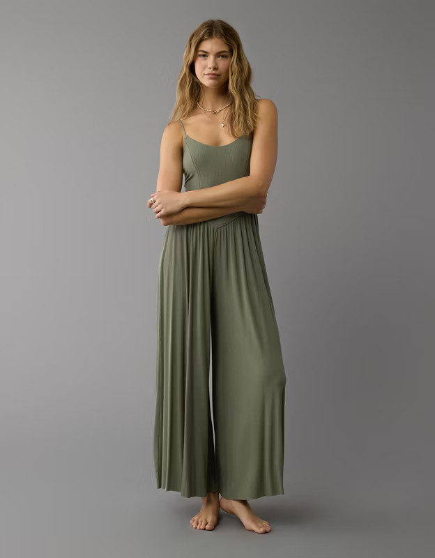 AE Soft and Sexy Wide-Leg Jumpsuit | American Eagle Outfitters (US & CA)