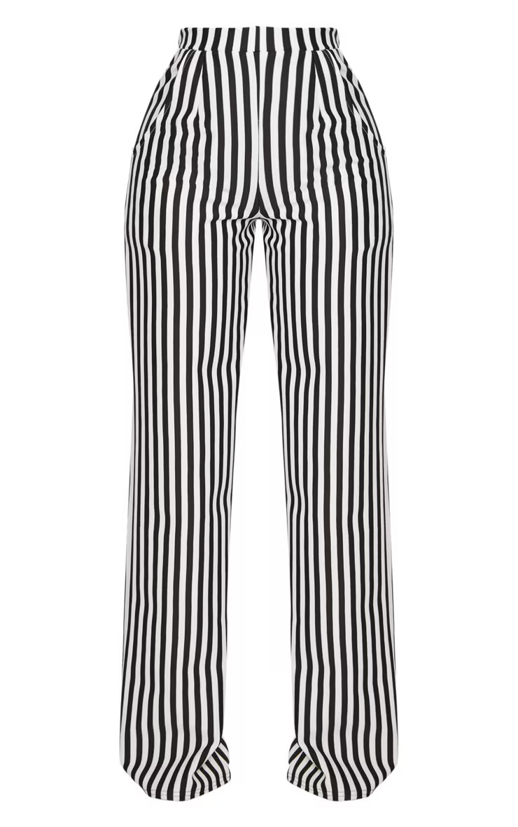 Shape Black Striped Wide Leg Pants | PrettyLittleThing US