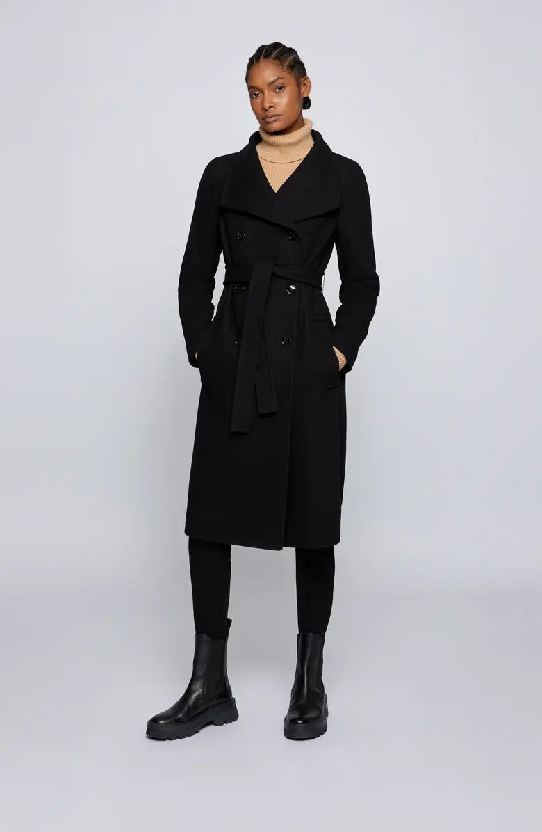 BOSS Cedania Double Breasted Wool Blend Coat | Nordstrom | Nordstrom