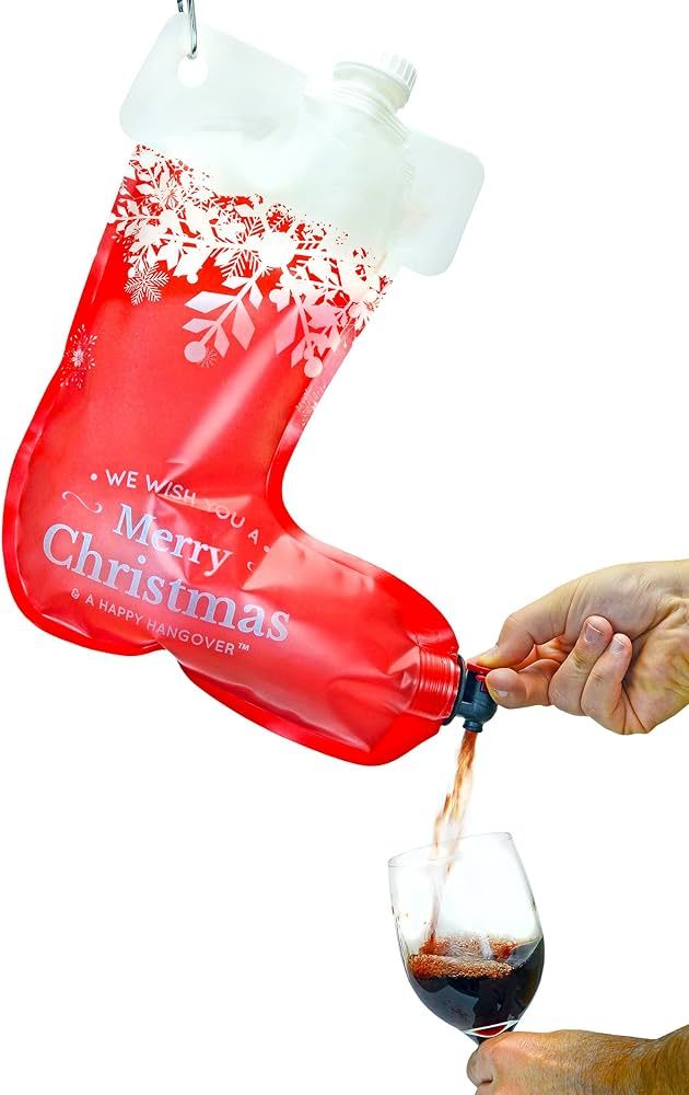 Holiday Stocking Wine Dispenser Bag 2.0 - Fairly Odd Novelties - Fun Festive Drink Holder - Perfe... | Amazon (US)