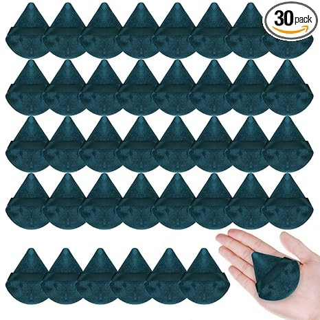 30PCS Triangle Powder Puff Face Makeup Powder Puffs Sponge Soft Powder Puffs for Loose Powder Cos... | Amazon (US)