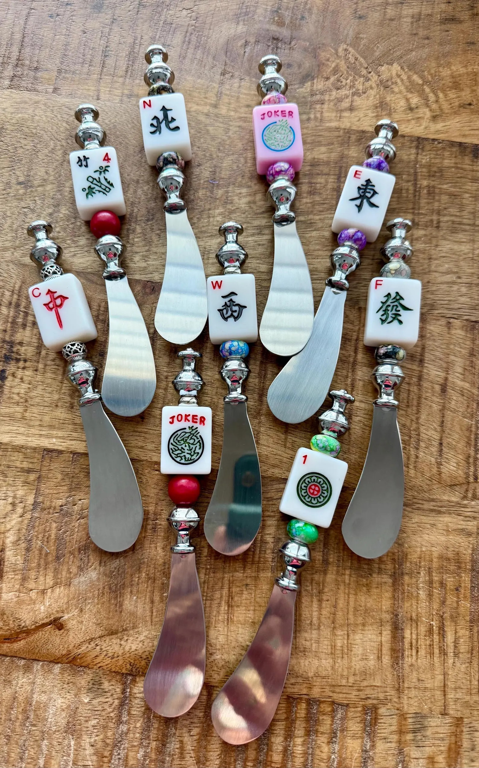 Fancy Beaded Mahjong Spreader Serving Knife Made With Full Size Tile - Etsy | Etsy (Global)