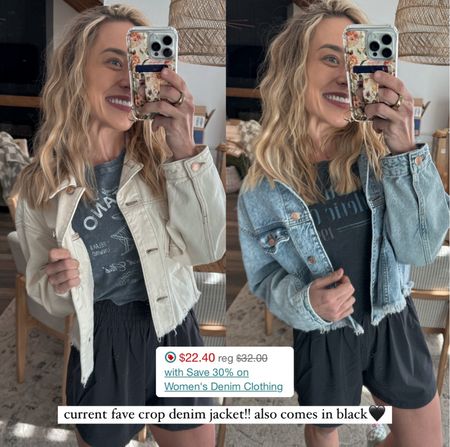 Spring styling — muscle tees & denim crop jackets🤩✨🤌🏼 Target denim is 30% off today! + these tees on sale! I did mediums in the tees and small in the jackets! & a small in these Vuori Villa shirts - they’re my favorite casual athletic short by FAR!!

Casual style / target fashion / denim / outfit inspo / Holley Gabrielle 

#LTKfindsunder50 #LTKxTarget #LTKsalealert