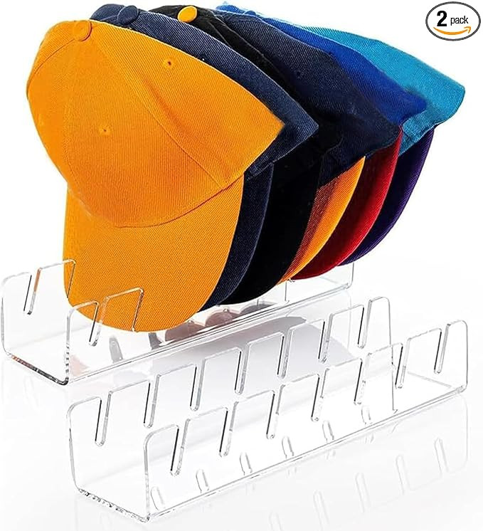 2025 New Hat Stand for Baseball Caps Display and Organizer,No Install Acrylic Hat Holder for 14 B... | Amazon (US)