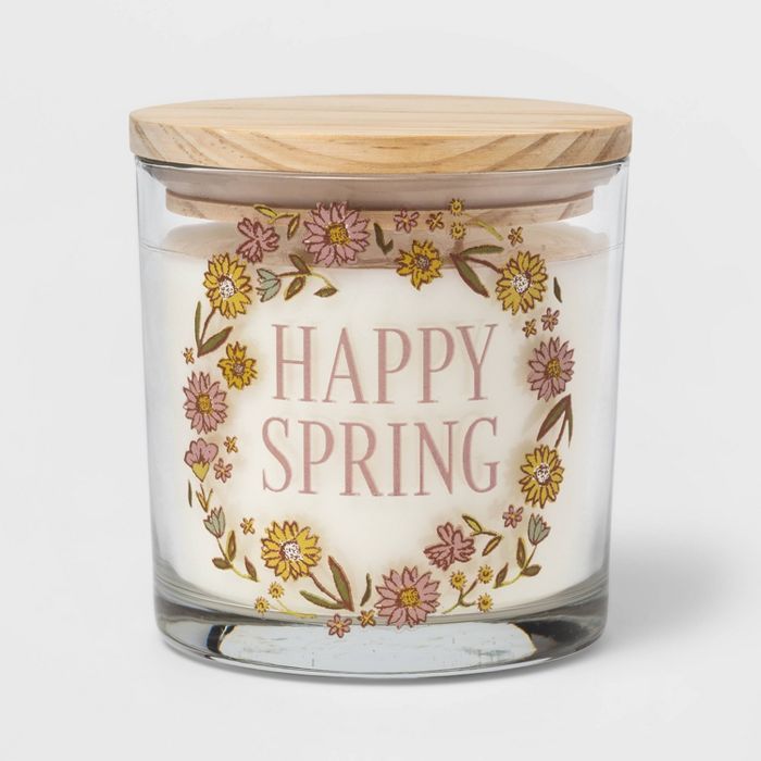 13oz Glass Jar 'Happy Spring' Sunshine Skies Candle - Threshold™ | Target