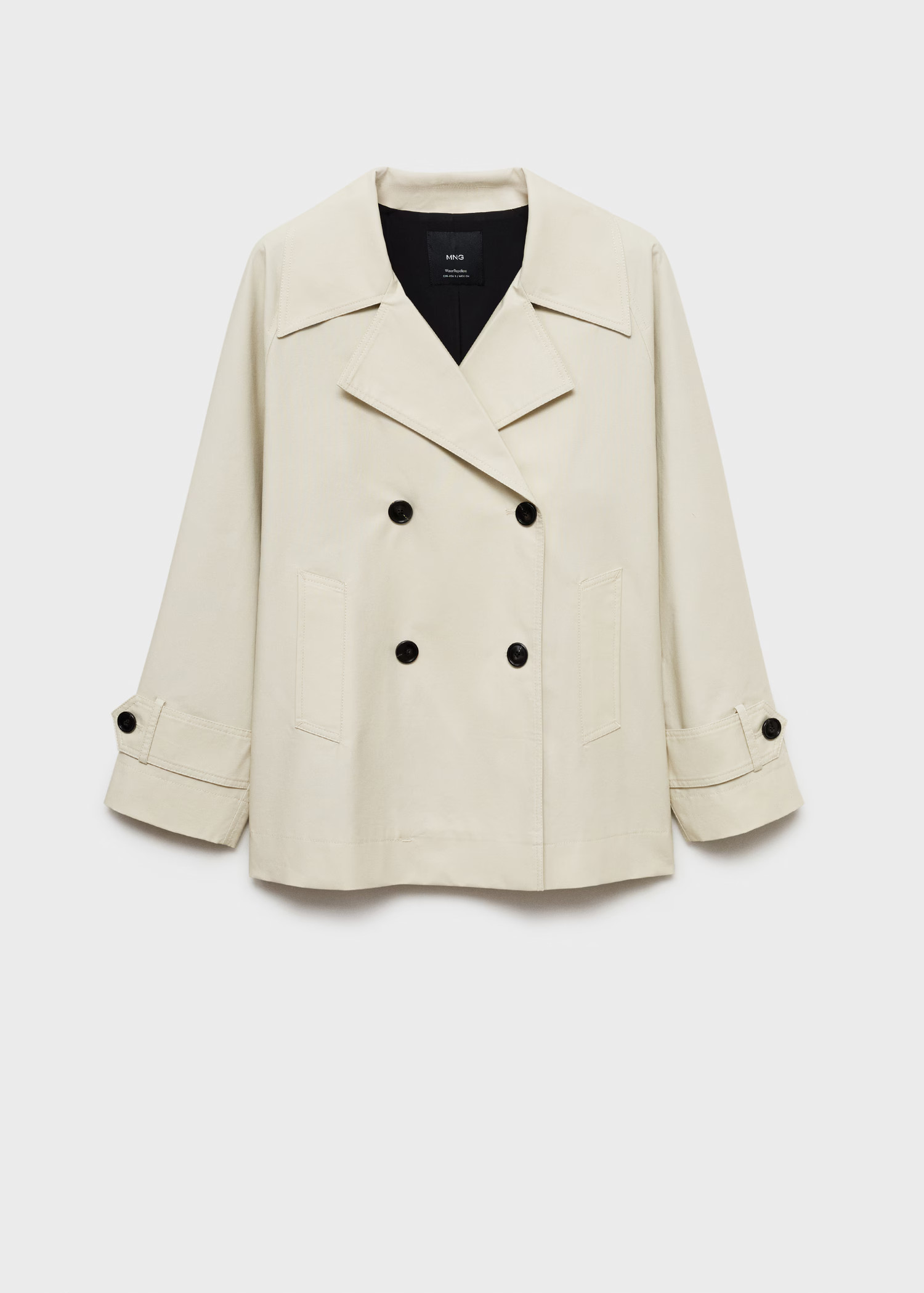 Short double-breasted trench coat - Women | MANGO USA | Mango (US/MX/AU)