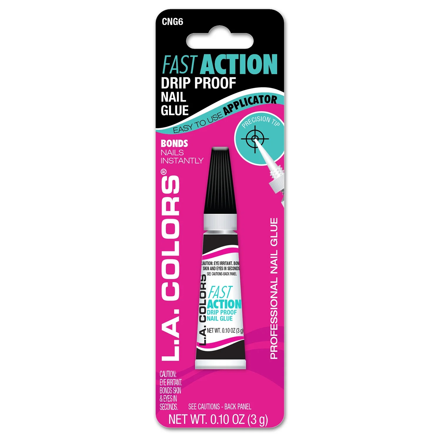 L.A. COLORS Fast Action Drip Proof Nail Glue, Clear, 0.10 oz | Walmart (US)
