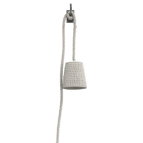 Palecek Green Oaks Coastal Beach White Woven Abaca Rope Hanging Wall Pendant | Kathy Kuo Home